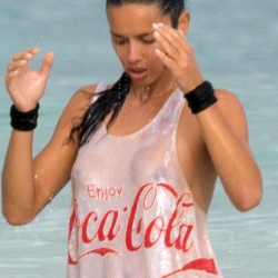 Adriana Lima see-through for Coca-Cola?