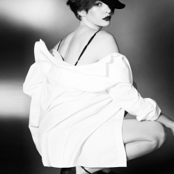 Anne Hathaway Posing for Elle UK