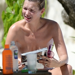 Kate Moss topless in Jamaica