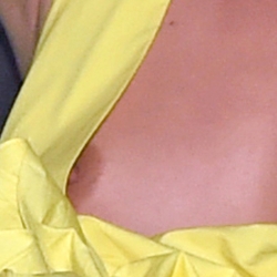 Margot Robbie Nipple Slip Wearing a Yellow Dress