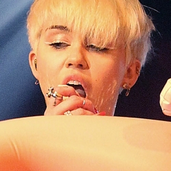 Miley Cyrus Gives an Oral Treat to a Blow Up Male Doll