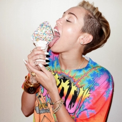 Miley Cyrus HOT braless for Terry Richardson