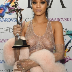 Rihanna Sparkles See-Through