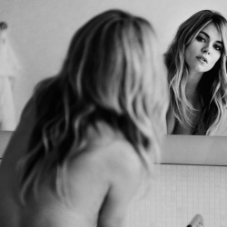 Sienna Miller topless on bed for Esquire