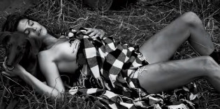 Cindy Crawford covered topless in V Magazine