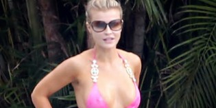 Joanna Krupa pink bikini